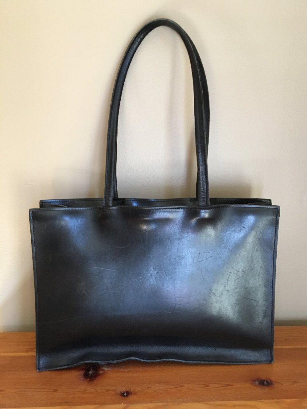 Vintage designer Gabahn leather bag: Made in New York City!